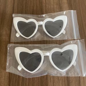 Heart shaped sun glasses